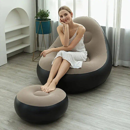 OFERTA 40%OFF SOLO HOY - SILLONES INFLABLES + SOPORTE PARA PIE y BOMBA DE REGALO