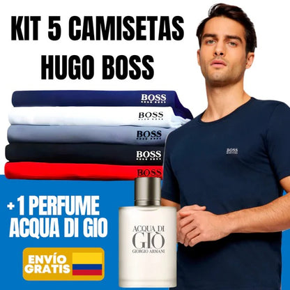 PROMOCION PAGA 1 LLEVA 5 CAMISETAS HUGO BOSS Y CONSIGUE UN PERFUME GIO GRATIS