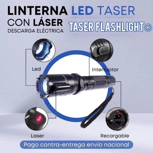 LINTERNA TASER 288 CON LÁSER RECARGABLE