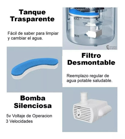 FUENTE DE AGUA PARA GATOS Y PERROS